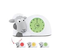 ZAZU Reloj Sam el Cordero - Reloj de Entrenamiento para Dormir y luz Nocturna para niños | Despertador Luminoso | Ayuda a tu Hijo a Aprender cuándo despertarse | Brillo Ajustable | Apagado automático