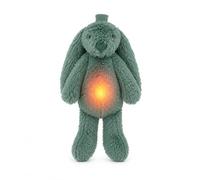 ZAZU - Ro el conejo bebé ayuda a dormir con batería recargable - Luz nocturna multicolores y sonidos relajantes, sensor de vino, apagado automático y cable de carga USB-C (verde)