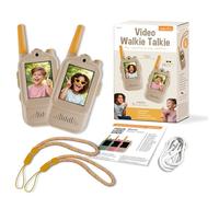 ZAZU Video Walkie Talkie para niños con cámara, juego de 2, alcance de 300 m, pantalla de 2,0 pulgadas, recargable por USB, 5 efectos de voz y 16 filtros, radio con vídeo para interior y exterior