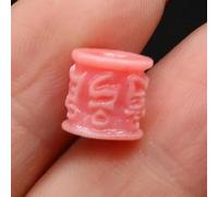 ZAZUZU, 10 Uds., Cuentas de brotes de Cabeza de Buda de Elefante Rosa Coral Natural para fabricación de joyería, Accesorios de Collar, abalorio, decoración