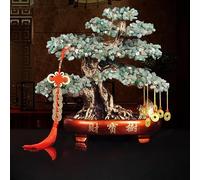 ZAZUZU Árbol de Cuarzo Amarillo Natural de 13 Pulgadas, Árbol de la Vida, Energía, Feng Shui, Luck, para Adornos de Plantas en macetas de la compañía en casa y Regalos de Apertura de