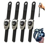 Zbad1 - Grip Lock Straps, Ultimate Heavy-Duty Grip Lock Strap, Adjustable Anti-Slip Tie Down Straps with Metal Ratchet Buckle, Reusable Connectable Design for Home Outdoor Use (4 Pcs,14.7'')