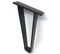 ZBBLADM 2 unids/Set de Pata de Mueble de Metal en Forma de U, Soporte de Pata de Mesa, Almohadilla de protección, Pata de Soporte for Pata de sofá, Mueble, gabinete, Silla, pies(Black 18cm)