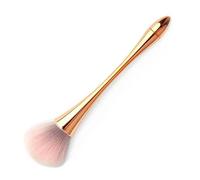 ZBDP - Brocha de maquillaje en polvo de oro rosa profesional, pelo suave, limpiador de polvo de uñas, herramienta de belleza cosmética