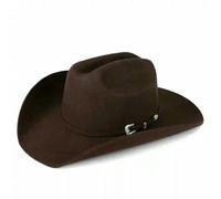 ZBDP Sombrero Vaquero de Fieltro de Lana Occidental Hombre, Talla Grande XL, 60 cm, 61 cm, Fedora con Forro Antimanchas
