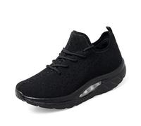 ZBDP - Tenis deportivos de plataforma para mujer, con cuña tonificante, para adelgazar, fitness, gimnasio, caminar, Black, 40.5 EU