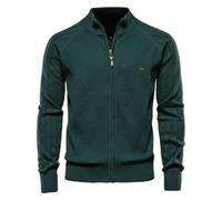 ZBDZSW - Cárdigan empalmado para hombre, ropa de calle, casual, de algodón, cárdigan de moda de invierno, B-verde, XL