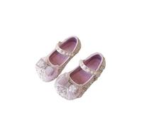 ZBDZSW Mary Janes - Zapatos de fiesta para niñas, con lentejuelas, diamantes de imitación, a la moda, versátiles, suaves, informales, para niñas, Purple, 27 EU