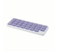 ZBDZSW - Pastillero compacto de 31 compartimentos, diseño de teclado con etiquetas de fecha, organizador de viaje eficiente