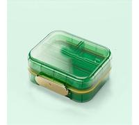 ZBDZSW - Pastillero práctico a prueba de polvo, cierre seguro, mini dispensador de tabletas, organizador de tabletas, dispensador de estuche para viajes al aire libre