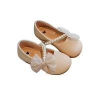 ZBDZSW - Zapatos de piel para niña, versátiles, suaves, con lazo, con cuentas, para boda, sin cordones, Mary Janes, Mqtx Sq2376xinse, 28.5 EU