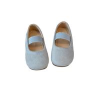 ZBDZSW - Zapatos de primavera y verano para niñas, de terciopelo de color dopamina, zapatos Mary Jane, suela suave, banda elástica, zapatos planos de ballet para niños, casuales, Blue, 28.5 EU