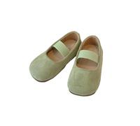 ZBDZSW - Zapatos de primavera y verano para niñas, de terciopelo de color dopamina, zapatos Mary Jane, suela suave, banda elástica, zapatos planos de ballet para niños, casuales, Green, 28.5 EU