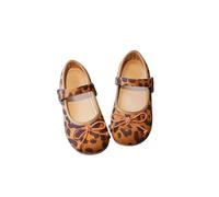 ZBDZSW - Zapatos planos de punta redonda para niñas, modelo de verano, a la moda, con estampado de leopardo, suaves, frescos, informales, diario, escuela, elegantes para caminar, Brown, 19 EU