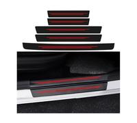 ZBGHJL 5 Piezas Protectores de umbral de Puerta de Coche para Volkswagen Caddy Maxi V 2020-2024, Protectores de Parachoques Accesorios antiarañazos de Puerta de Fibra de Carbon,Red-2