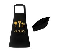 ZBHDEYG 1 Delantal, 1 Gorro De Chef, Delantal De Cocina Para Mujer, Delantal De Cocina Para Hombre, Delantal De Cocina Para Niños Y Niños