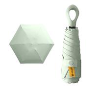 ZBHDEYG 1 mini paraguas de bolsillo, protección UV para exteriores, sombrilla portátil, sombrilla ligera, paraguas de bolsillo, verde, verde