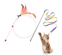 ZBHDEYG 1 palo de juguete para gatos, 1 bastón divertido para gatos, campana de pluma, bastón divertido para gatos, poste largo, divertido palo para gatos, juguete retráctil divertido para gatos