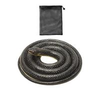 ZBHDEYG 1 pieza tricota falsa serpiente 1 pieza bolsa de malla de almacenamiento falsa serpiente cola goma serpiente juguete realista