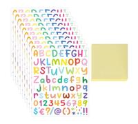 ZBHDEYG 10 pegatinas de letras, 1 nota, autoadhesivas, vinilo y papel, alfabético, infantil, para papel, plástico, metal, vidrio, exterior