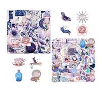 ZBHDEYG 100 pegatinas de álbum de recortes de luna, 50 pegatinas coloridas de Doodle, pegatinas para portátiles, pegatinas creativas y divertidas, pegatinas para teléfono móvil, pegatinas de música,