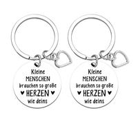 ZBHDEYG 2 llaveros redondos de acero inoxidable, llaveros de despedida, llaveros creativos, llaveros, regalos de despedida para colegas y profesores