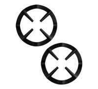 ZBHDEYG 2 placas de cocina para cafetera, quemador de cocina, reductor de anillo de gas, estufa de gas, soporte para sartén, olla moka, cubierta para cafetera moka (negro)