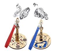 ZBHDEYG 2 soportes de hilo, 2 anillos de ganchillo, soporte para hilo de pulsera, dispensador de cuerda de punto, práctico soporte de hilo para evitar enredos de hilo, accesorios de costura