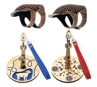 ZBHDEYG 2 soportes de hilo, 2 piezas de dedal, soporte de hilo para muñeca, dispensador de cuerda trenzada, soporte para correa de muñeca para evitar enredos de hilo, accesorios de costura