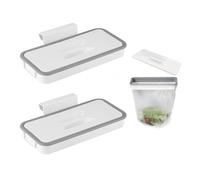 ZBHDEYG 2 soportes para bolsas de basura, accesorios de camping, cubo de basura colgante, cubo de basura plegable, accesorios de cocina, accesorios con cremallera para camping, cubo de basura portátil