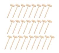 ZBHDEYG 25 martillos de madera para hacer postres, herramientas de manualidades, juguetes para niños, colores de madera o natural