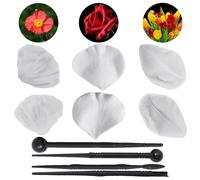 ZBHDEYG 3 Tipos de Moldes de Silicona para Flores, Set de 4 Lápices para Fondant, Molde de Galletas, Rosa y Pétalos