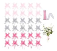 ZBHDEYG 30 guirnaldas de arco, 1 rollo de cinta de nieve, guirnalda de arco para coche de boda, cinta para envolver regalos, decoración de coche de boda