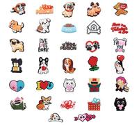 ZBHDEYG 32 Piezas De Adornos Para Zapatos De Animales, Flores Para Zapatos De Perros Y Gatos, Decoración De Hebillas Para Zapatos, Accesorios Para Decoración De Zapatos