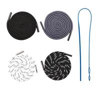 ZBHDEYG 4 cordones de cordón, 1 enhebrador de aguja, cordones elásticos para pantalones, cordones de chaqueta y sombrero, cintura para pantalones, diadema de plástico, adecuado para pantalones