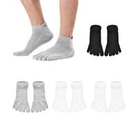 ZBHDEYG 4 Pares de Calcetines de Dedo del Pie para Correr, Deportivos, Bajo para Hombres y Mujeres, de Algodón