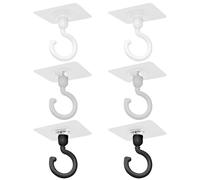 ZBHDEYG 6 Piezas De Ganchos De Techo, Ganchos De Púas De Techo, Ganchos De Pared Autoadhesivos, Ganchos De Techo Giratorios, Ganchos Adhesivos De Techo, Ganchos De Carga, Ganchos Para Abrigos