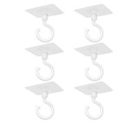 ZBHDEYG 6 Piezas De Ganchos De Techo, Ganchos De Techo, Ganchos De Pared Adhesivos, Púas Giratorias, Ganchos Adhesivos De Pared Y Techo, Ganchos Multiusos, Adecuados Para Cocinas Y Baños