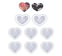 ZBHDEYG 8 Moldes de Silicona de Amor de Resina Epoxi para Hacer Colgantes, Joyas, Llaveros - Herramientas de Fundición