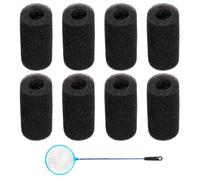 ZBHDEYG 8 Piezas De Esponja De Filtro Negra, 1 Pieza De Red De Pesca, Filtro De Entrada De Agua De Algodón, Cubierta Protectora De Algodón, Filtro De Bomba De Agua, Utilizado para Acuarios Y Peceras