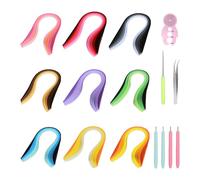 ZBHDEYG 900 piezas de papel de quilling, 1 juego de herramientas de papel para quilling, papel con 9 gradientes de color, juego de quilling de papel, tiras de papel de 3 mm, papel de manualidades para