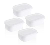 ZBHDEYG Caja de Congelación de 4 Piezas, Recipiente de Plástico Con Tapa, Pequeño Contenedor de Almacenamiento de Alimentos, Mini Tarro