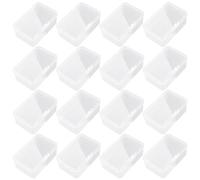ZBHDEYG Caja Transparente de 16 Piezas Rectangulares - Organizadora de Accesorios Con Tapa, Pequeña y de Visualización - Mini Almacenamiento