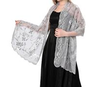 ZBHDEYG Chal Para Mujer De Boda, Vestido y Noche Con Lentejuelas