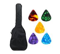ZBHDEYG Funda Impermeable Para Guitarra Acústica Con 5 Púas, Protectora, Negro, Talla Única, Moderno