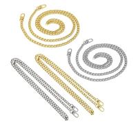 ZBHDEYG Juego de 4 cadenas de bolsillo, correas de hombro para bolsos, cadenas de metal de repuesto, correas de repuesto, accesorios para asas de bolso