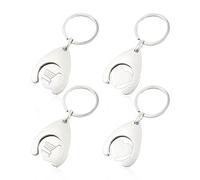 ZBHDEYG Llaveros de 4 piezas, llaveros de amor, llaveros de carrito de compras, llaveros de chip de carrito de compras de supermercado, llaveros en forma de corazón