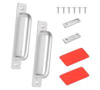 ZBHDEYG Manijas De Puertas Interiores De 2 Piezas Con 4 Clavos, 2 Tiras Magnéticas, Manijas De Puertas De Ducha, Manijas De Puertas De Tirar Y Empujar, Manijas De Puertas De Metal Para Gabinetes