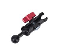 ZBIianxer Adaptador de Bola de 17 mm para Brazo Conector de Montaje, Red | Enlace giratorio doble de aleación de aluminio para posicionamiento de navegación en tablero de ventilación