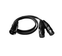 ZBIianxer Adaptador profesional de 3 pines macho a doble hembra, cable de altavoz para micrófono, mezclador, luz de escenario, cable de sonido profesional
